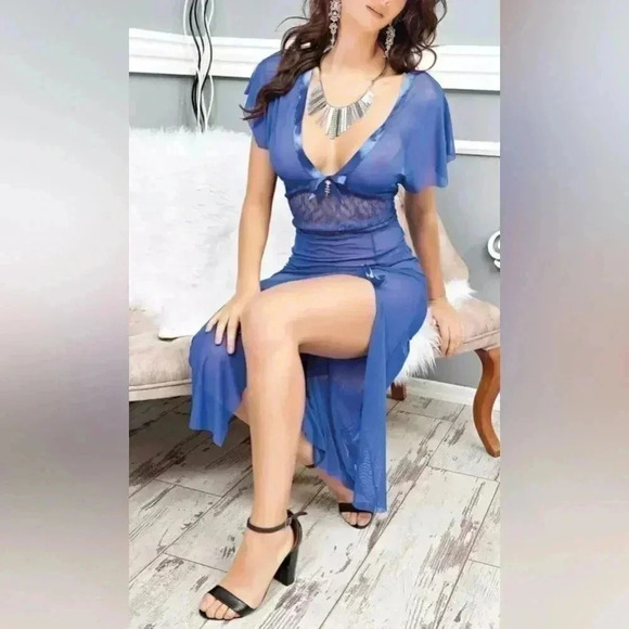 Gorgeous See Through 🫣 set  of Tunic and Thongs underwear by Miorra - Picture 2 of 5